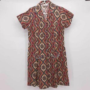 Vintage Top Mode Frocks Womens Dress Paisley 18